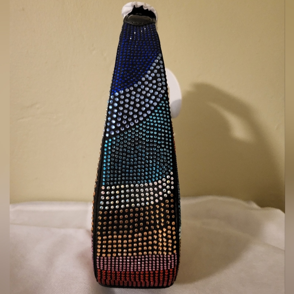 STAUD Multicolor Crystal-Embellished Crescent Crossbody Bag - Picture 15 of 15